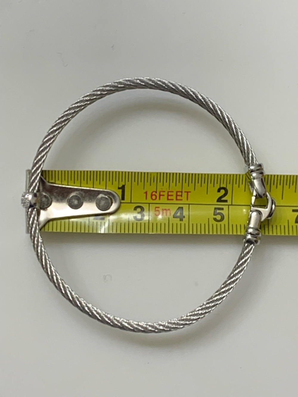 ALOR 18k White Gold & Stainless Steel Bracelet With Diamonds - Picture 5 of 6
